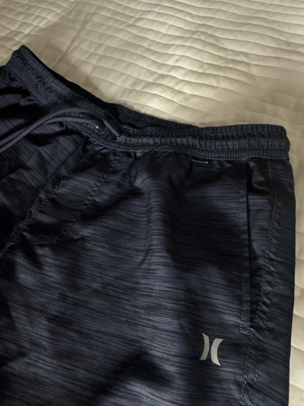 Hurley Men's Dark Navy Athletic Drawstring Shorts - Picture 4 of 4